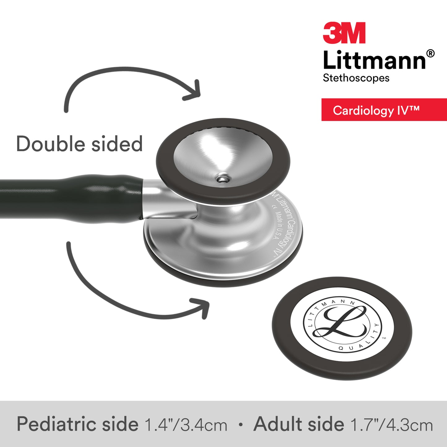Littmann Cardiology IV Diagnostic Stethoscope 22": Black 6151 Over Engraved Stethoscopes 3M Littmann