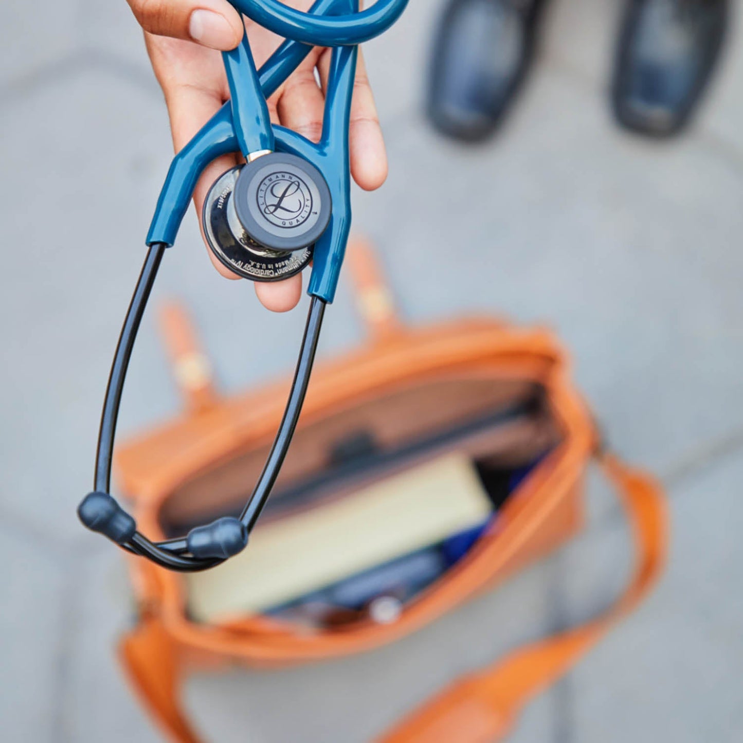 Littmann Cardiology IV Diagnostic Stethoscope: Smoke & Black - Black Stem 6232 - Over Engraved Stethoscopes 3M Littmann