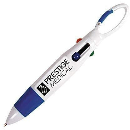 4-Color Carabiner Pen Royal Blue Prestige