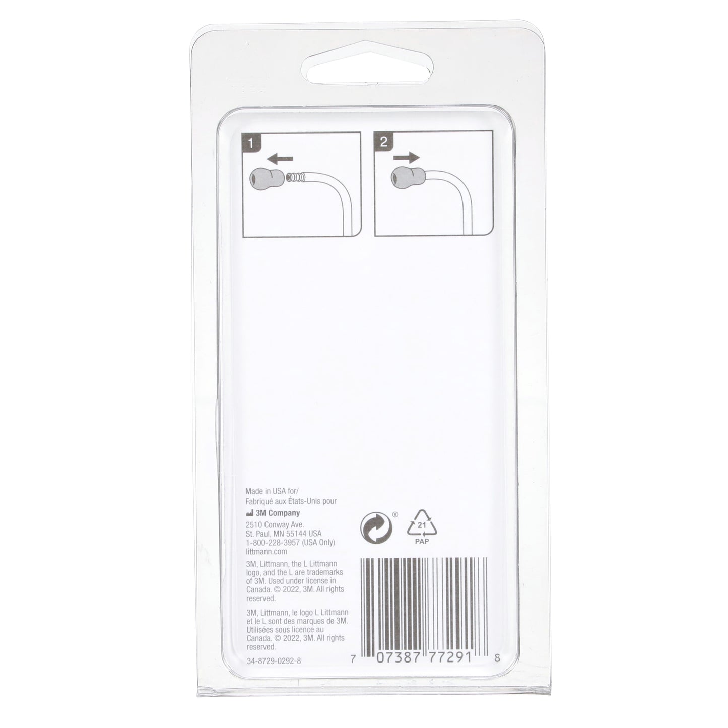 3M™ Littmann® Stethoscope Spare Parts Kit, Snap Tight Soft-Sealing Eartips, Grey, Large and Small