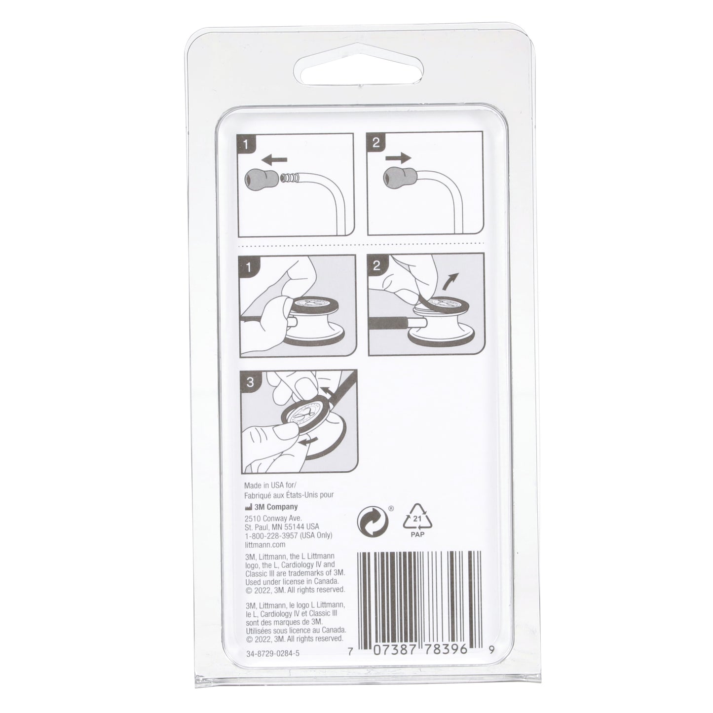 3M Littmann Stethoscope Spare Parts Kit - CORE Digital/Classic III/Cardiology IV - Black Littmann Spare Parts 3M