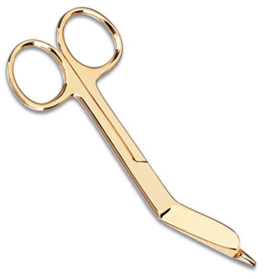 4.5" Gold Plated Bandage Scissor Prestige