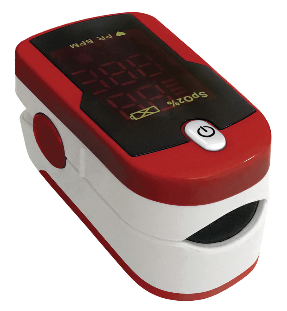 Fingertip Pulse Oximeter Diagnostics Prestige Red