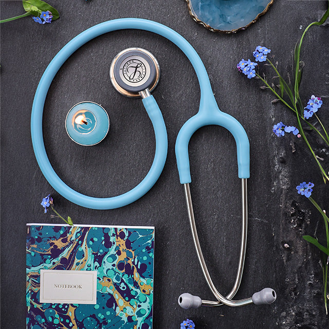 Littmann Classic III Monitoring Stethoscope: Marine Blue Satin 5912C Stethoscopes 3M Littmann