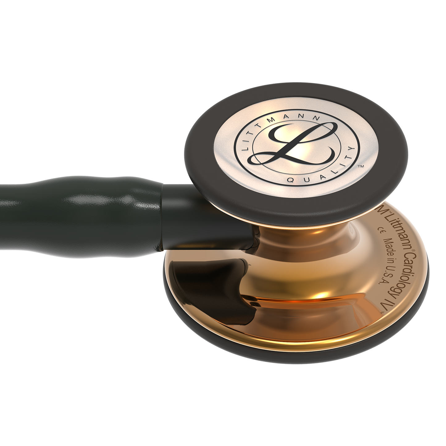 Littmann Cardiology IV Diagnostic Stethoscope: High Polished Copper & Black - Black Stem 6180 - Over Engraved Stethoscopes 3M Littmann   