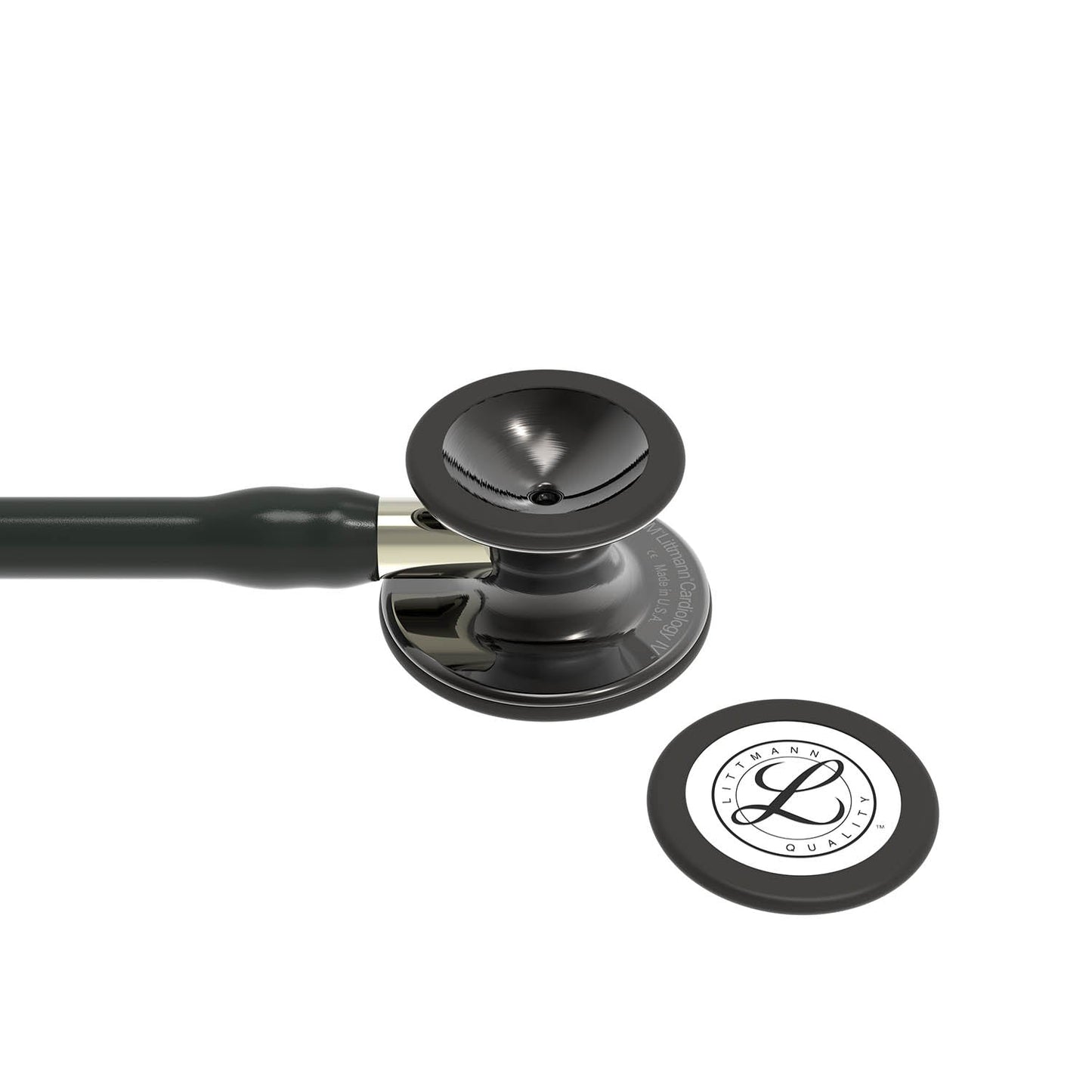 Littmann Cardiology IV Diagnostic Stethoscope: Polished Smoke & Black - Champagne Stem 6204- Over Engraved Stethoscopes 3M Littmann   