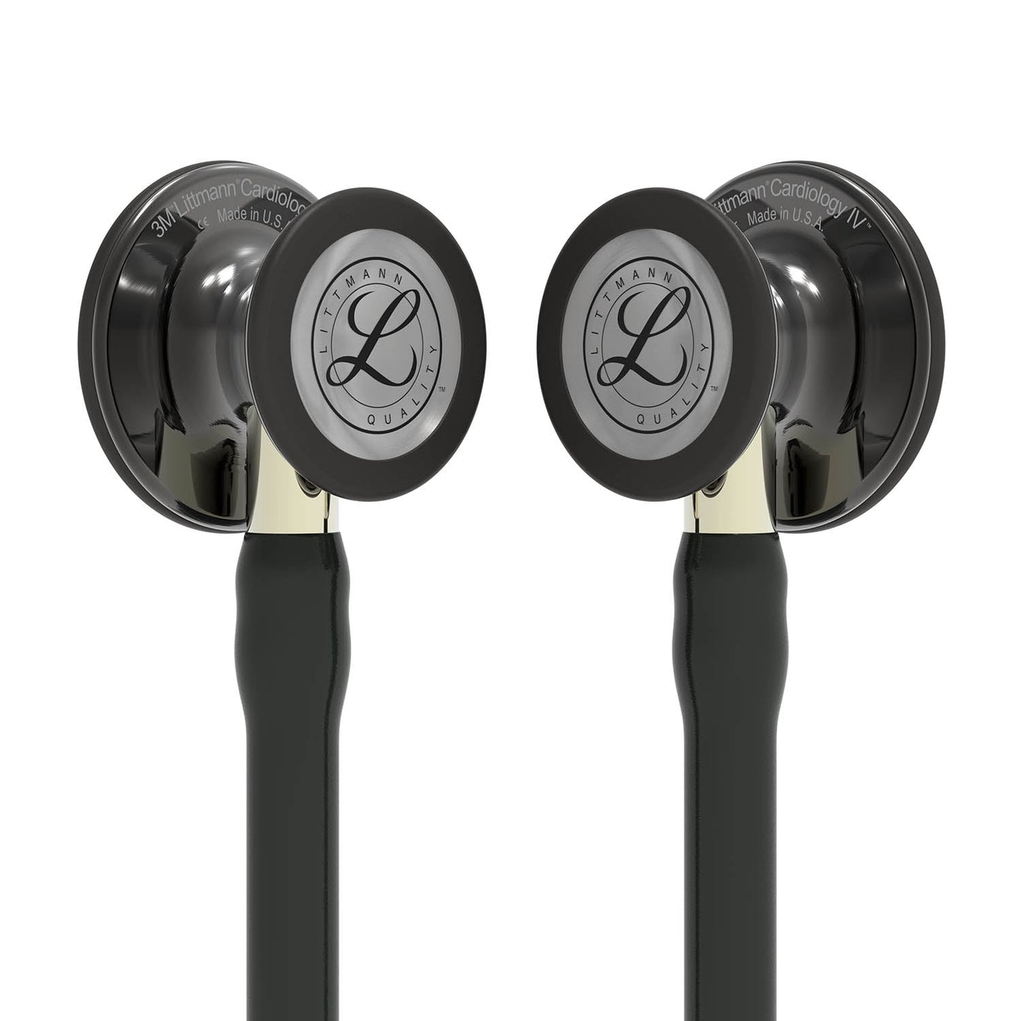 Littmann Cardiology IV Diagnostic Stethoscope: Polished Smoke & Black - Champagne Stem 6204- Over Engraved Stethoscopes 3M Littmann