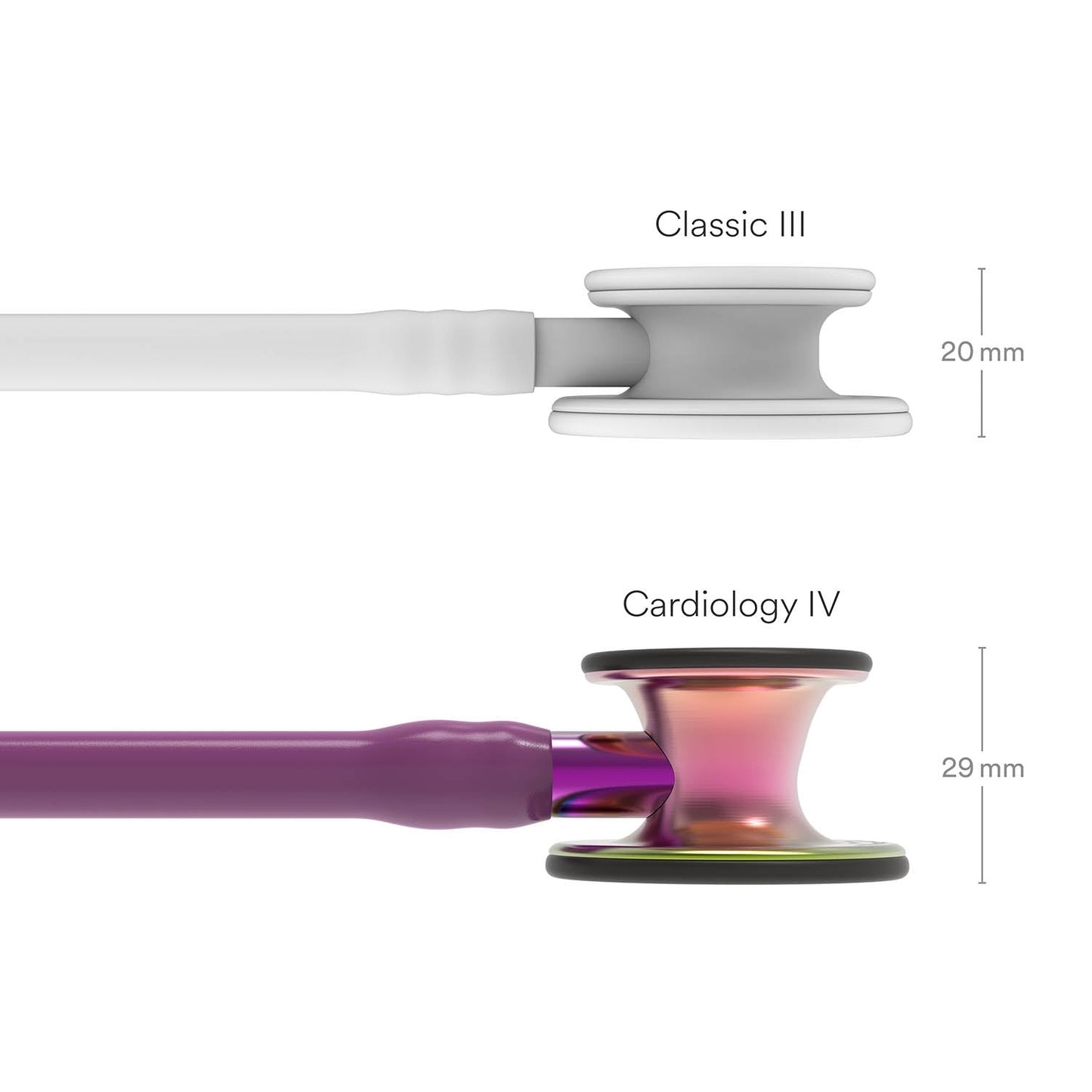 Littmann Cardiology IV Diagnostic Stethoscope: Rainbow & Plum - Violet Stem 6205- Over Engraved Stethoscopes 3M Littmann   