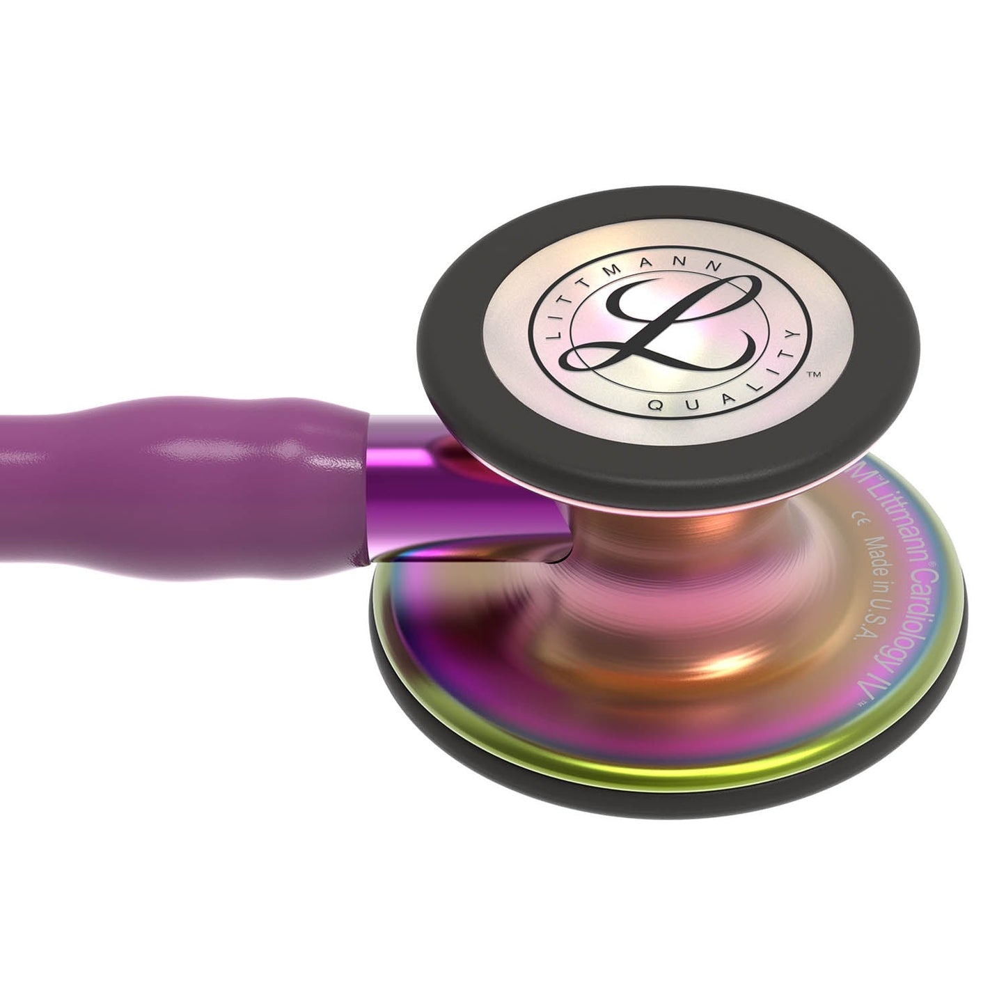 Littmann Cardiology IV Diagnostic Stethoscope: Rainbow & Plum - Violet Stem 6205- Over Engraved Stethoscopes 3M Littmann   