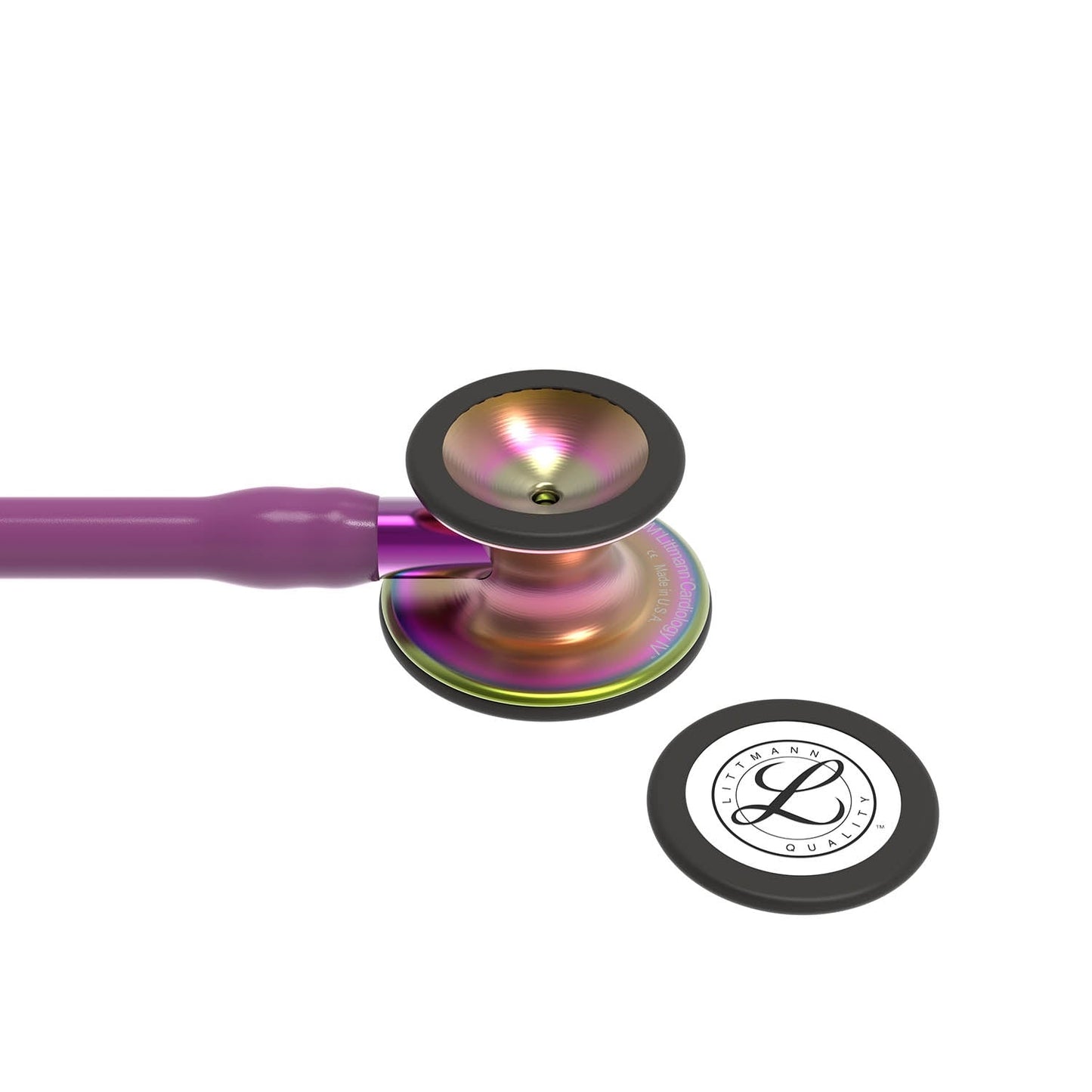 Littmann Cardiology IV Diagnostic Stethoscope: Rainbow & Plum - Violet Stem 6205- Over Engraved Stethoscopes 3M Littmann   