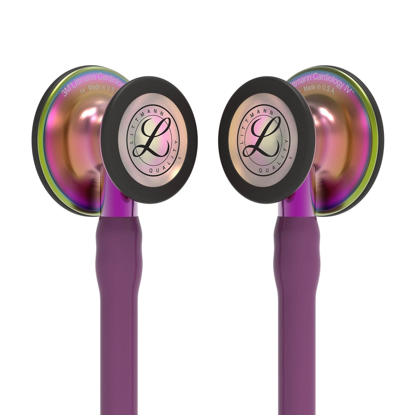 Littmann Cardiology IV Diagnostic Stethoscope: Rainbow & Plum - Violet Stem 6205- Over Engraved Stethoscopes 3M Littmann   