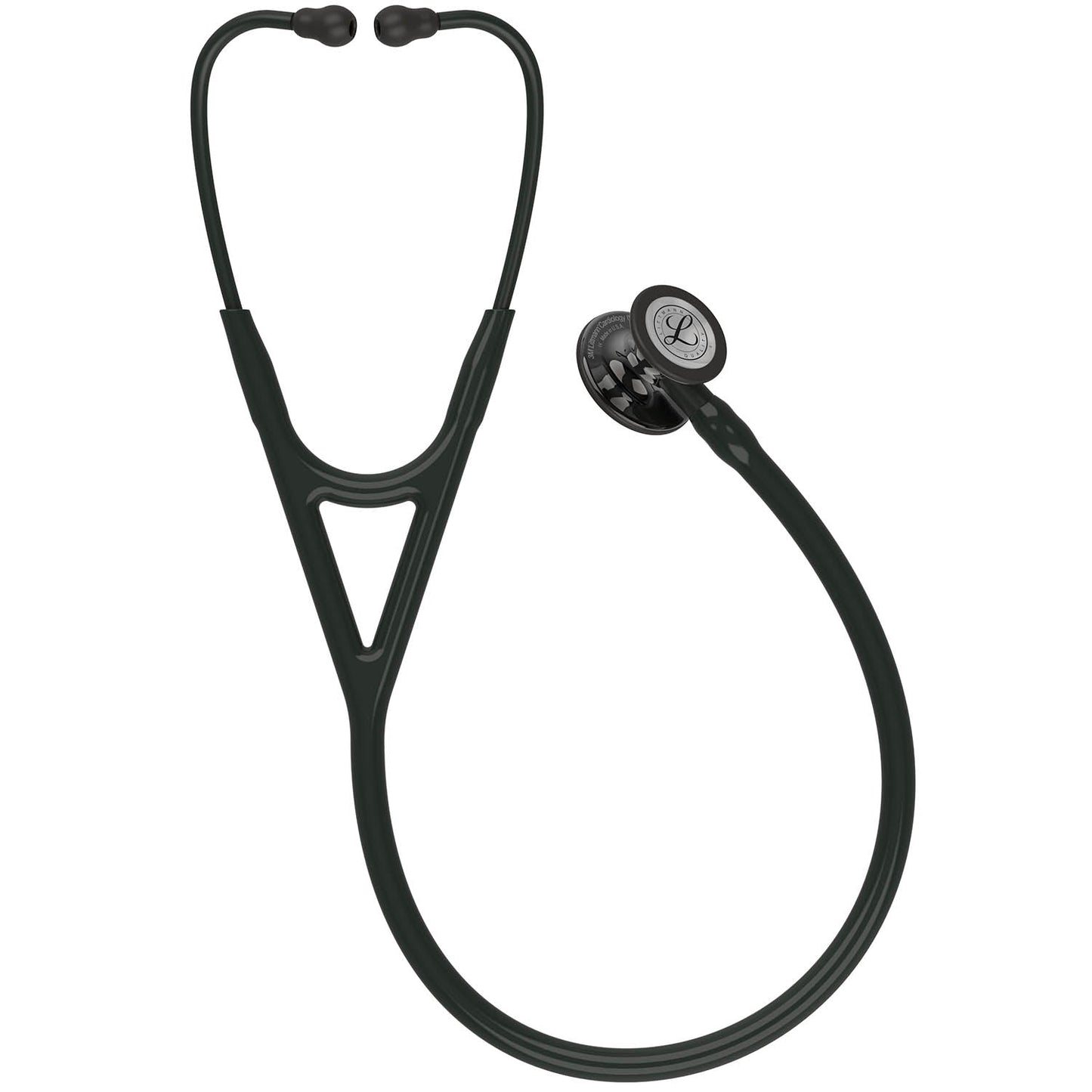 Littmann Cardiology IV Diagnostic Stethoscope: Smoke & Black - Black Stem 6232 - Over Engraved Stethoscopes 3M Littmann   