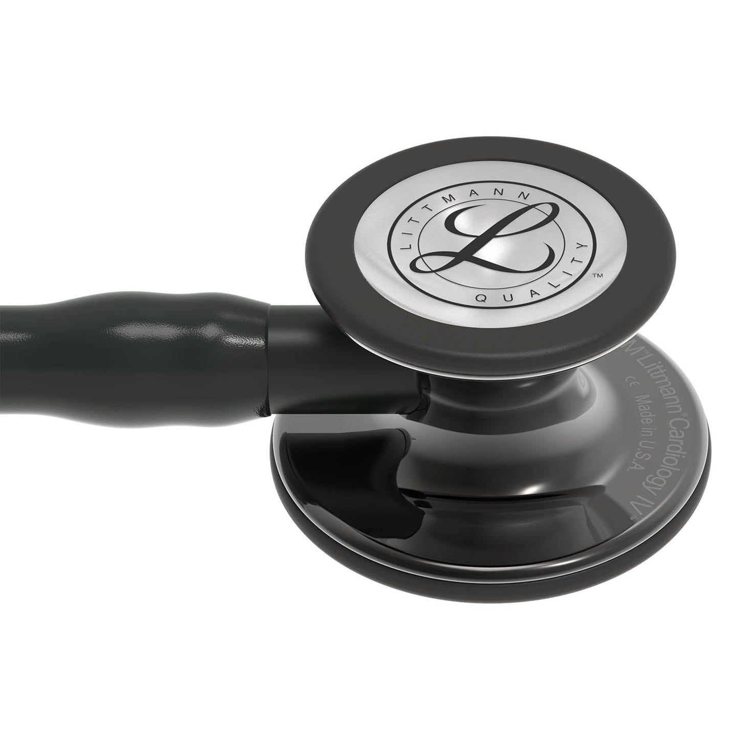 Littmann Cardiology IV Diagnostic Stethoscope: Smoke & Black - Black Stem 6232 - Over Engraved Stethoscopes 3M Littmann   