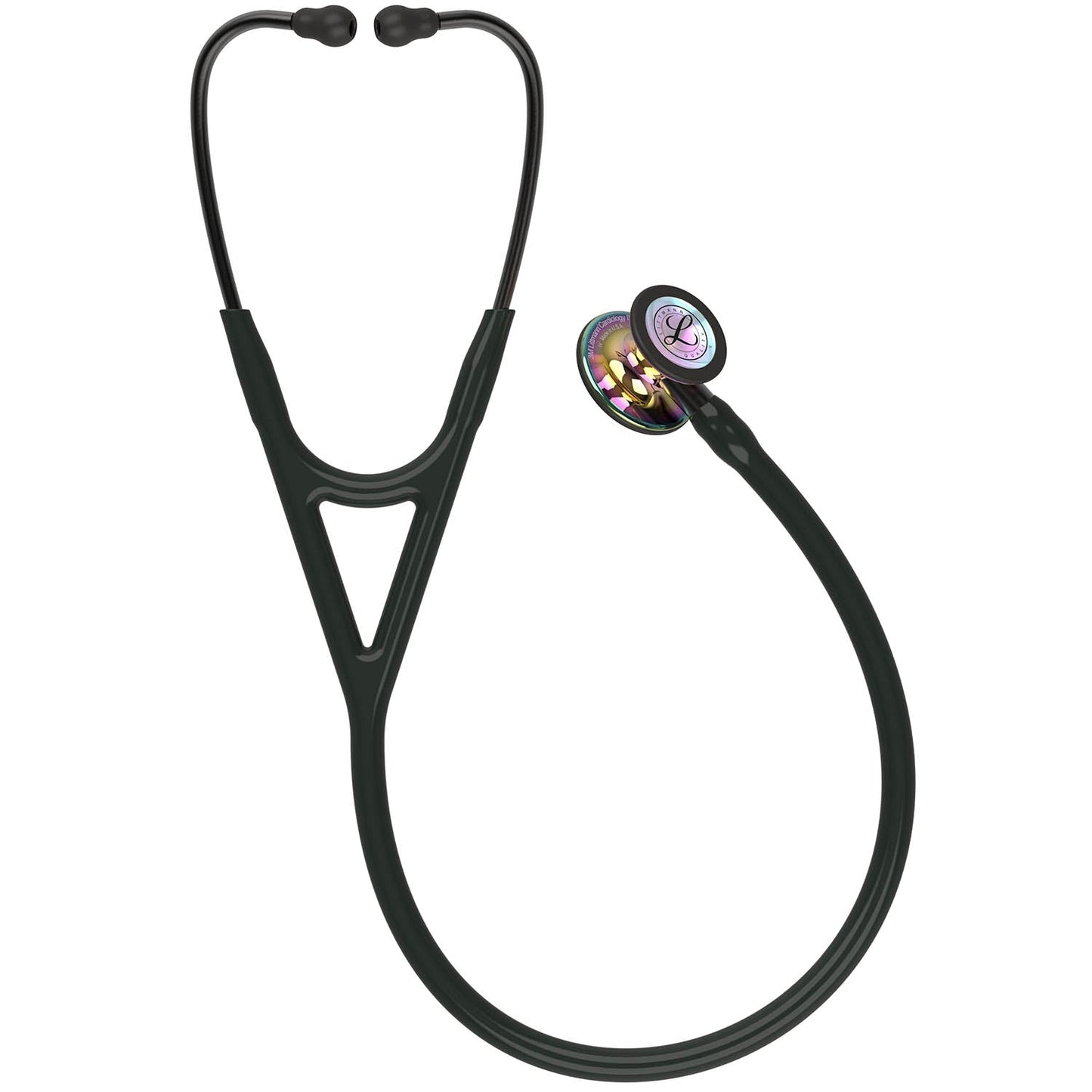 Littmann Cardiology IV Diagnostic Stethoscope: Polished Rainbow & Black - Smoke Stem 6240 - Over Engraved Stethoscopes 3M Littmann