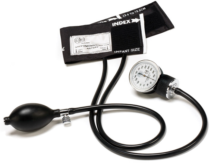 Aneroid Sphygmomanometer Infant Cuff with Carry Case Stethoscopes Advantage Black