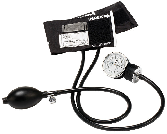 Premium Pediatric Aneroid Sphygmomanometer Diagnostics Prestige Black