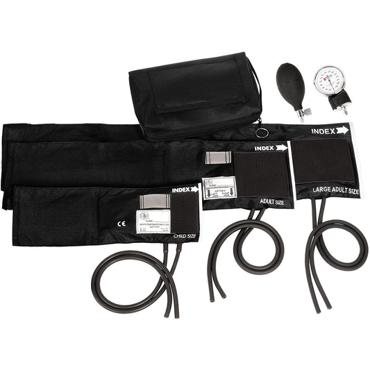3-in-1 Aneroid Sphygmomanometer Set with Carry Case Black  Prestige