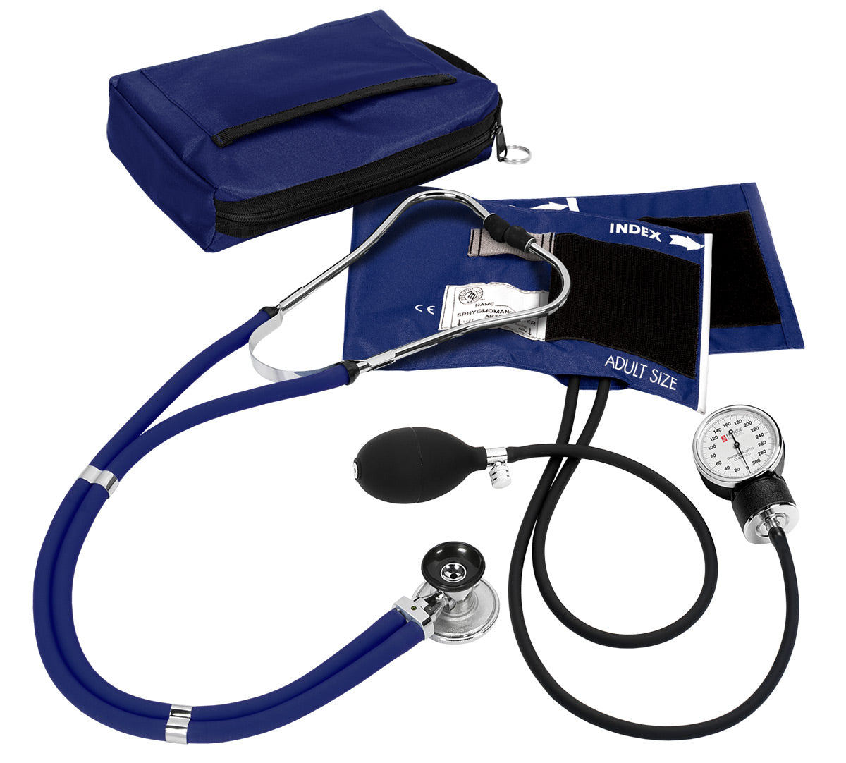 Aneroid Sphygmomanometer / Sprague-Rappaport Kit Stethoscopes Prestige Navy Blue