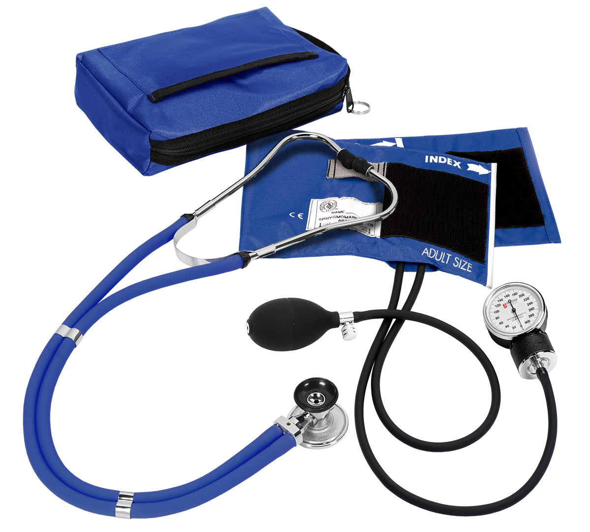 Aneroid Sphygmomanometer / Sprague-Rappaport Kit Stethoscopes Prestige Royal Blue