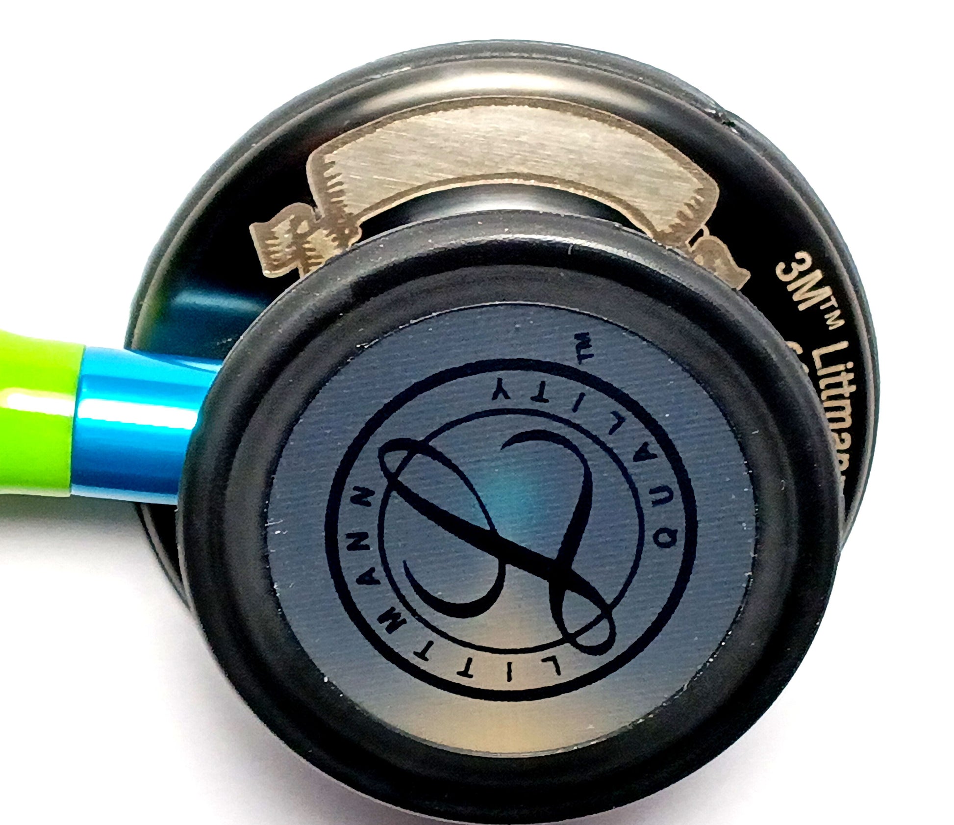 Littmann Classic III Monitoring Stethoscope: Mirror & Ceil Blue - Smoke Stem 5959 - Over Engraved Stethoscopes 3M Littmann   
