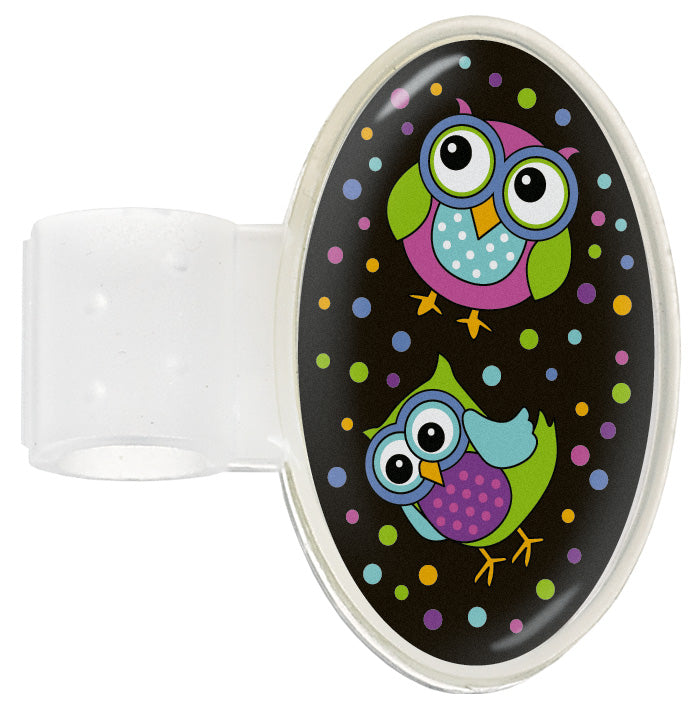Printed Stethoscope ID Tag Prestige Party Owls Black