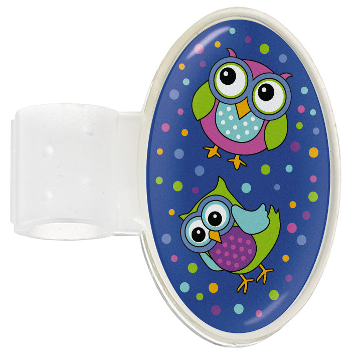Printed Stethoscope ID Tag Prestige Party Owls Royal Blue