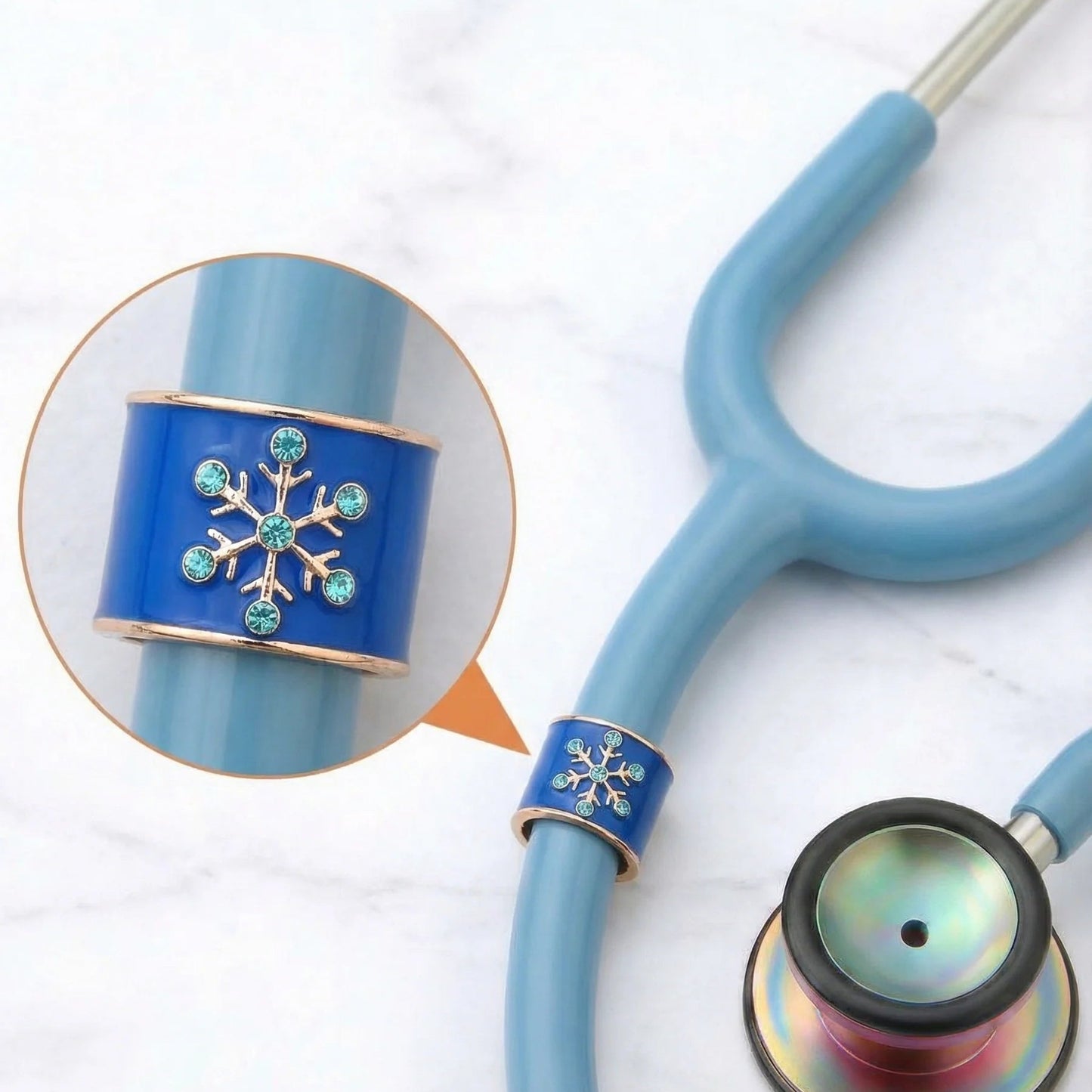Snowflake Stethoscope Charm CharMED