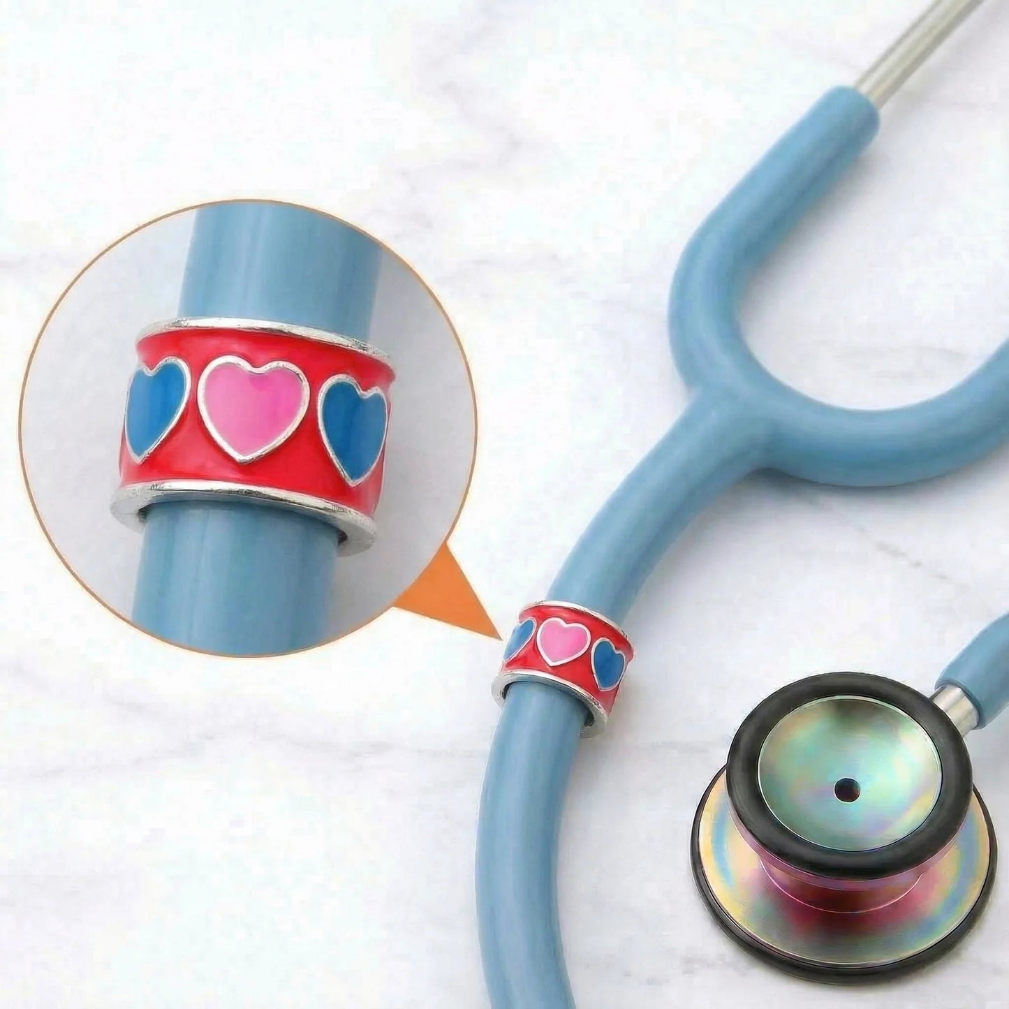 Candy Hearts Stethoscope Charm CharMED