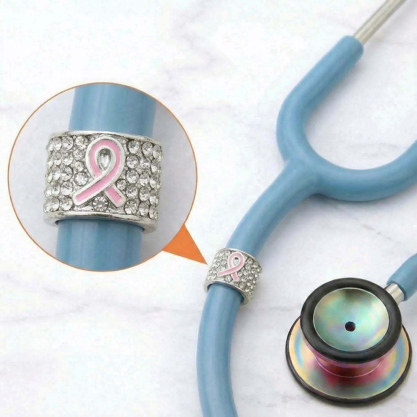 CharMED Crystal Stethoscope Charms Pink Ribbon Migration_Accessories CharMED