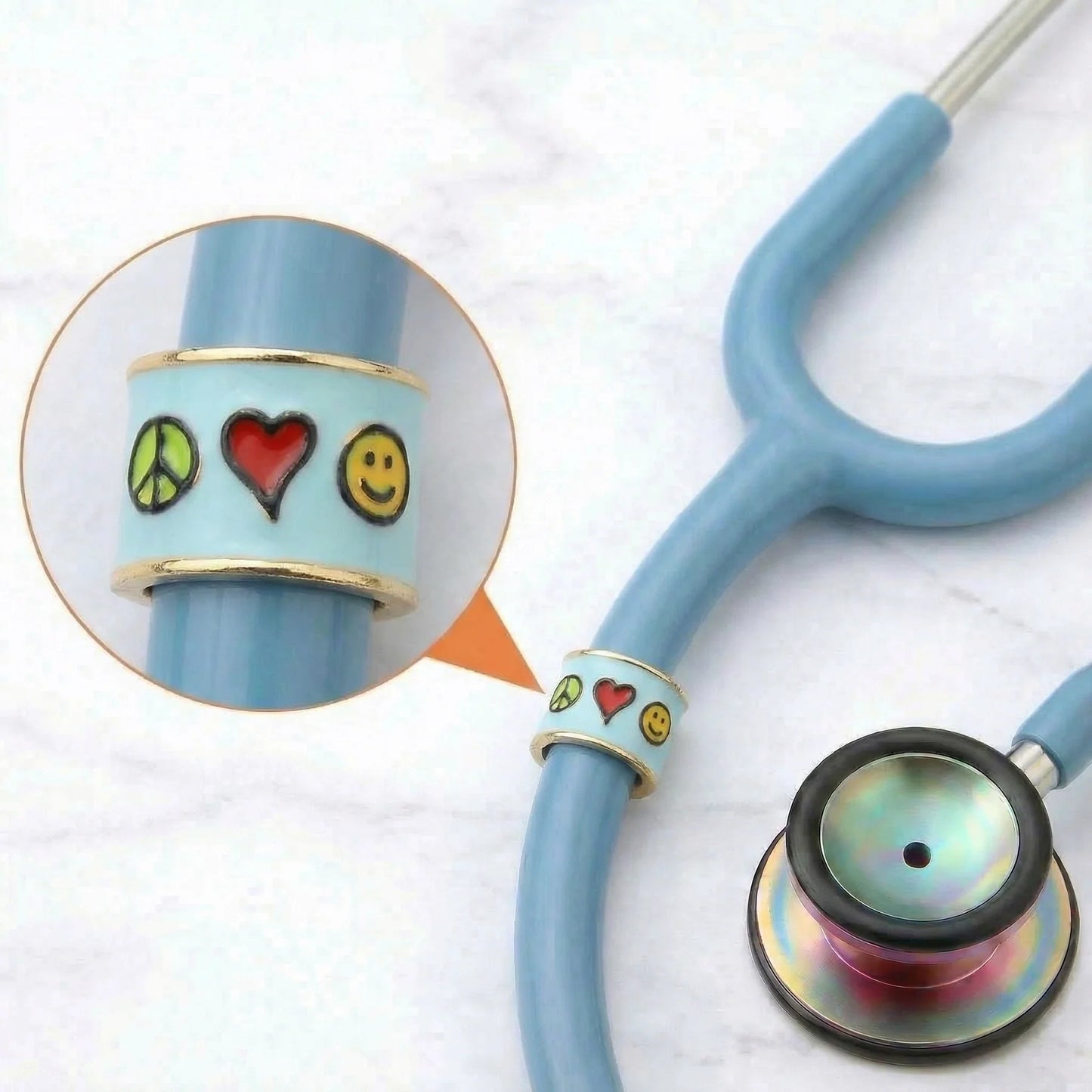 Peace Love Joy Stethoscope Charm CharMED