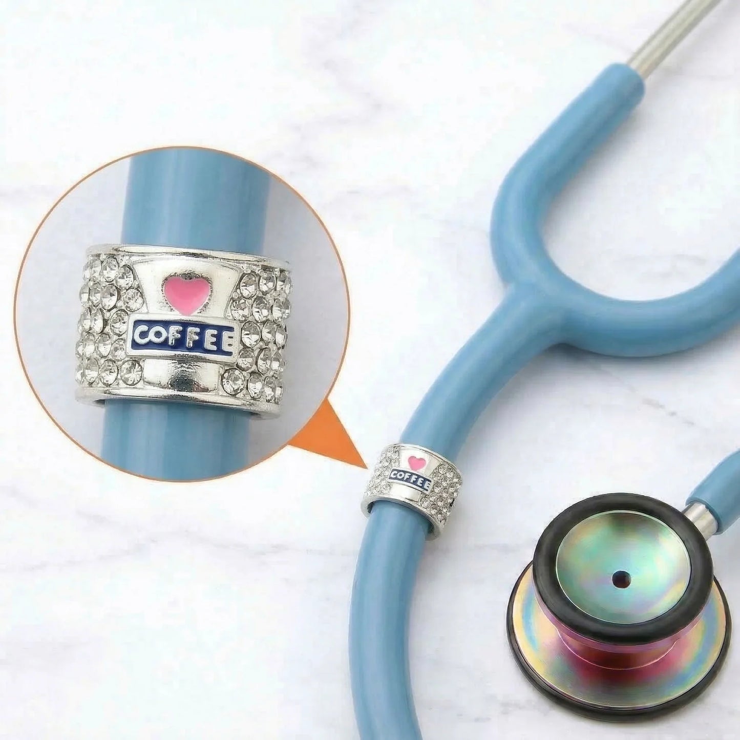CharMED Crystal Stethoscope Charms Coffee Migration_Accessories CharMED