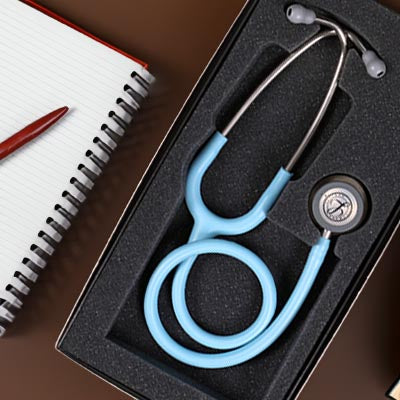 Littmann Classic III Monitoring Stethoscope: Marine Blue Satin 5912C Stethoscopes 3M Littmann