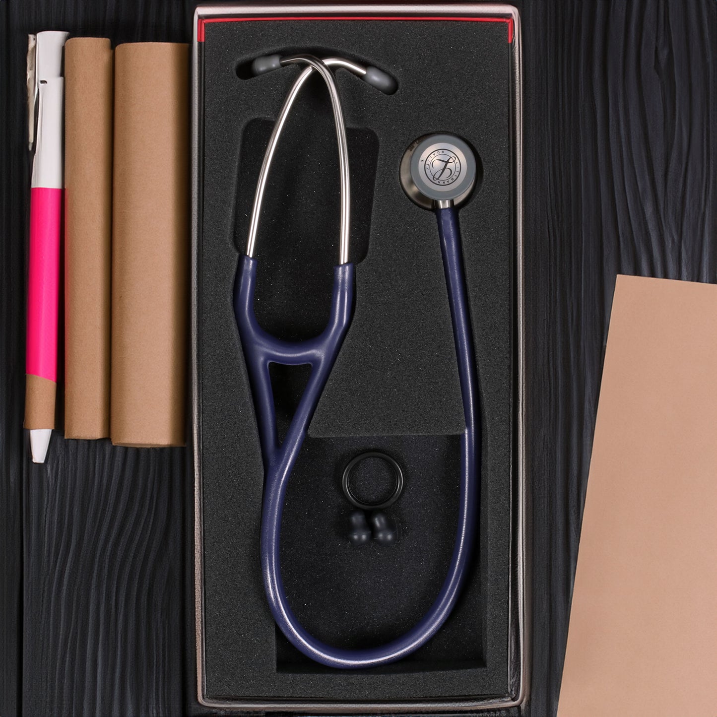 Littmann Cardiology IV Diagnostic Stethoscope: Midnight Blue Satin 6187C Stethoscopes 3M Littmann