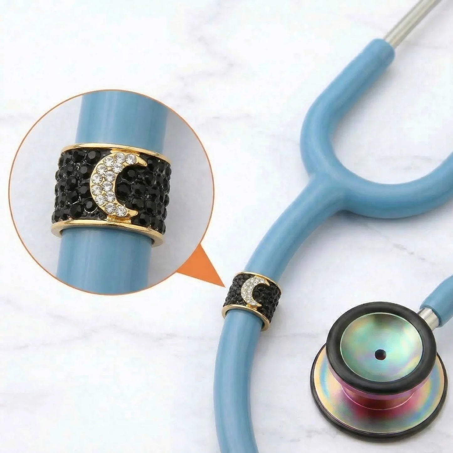 Crescent Moon Stethoscope Charm CharMED