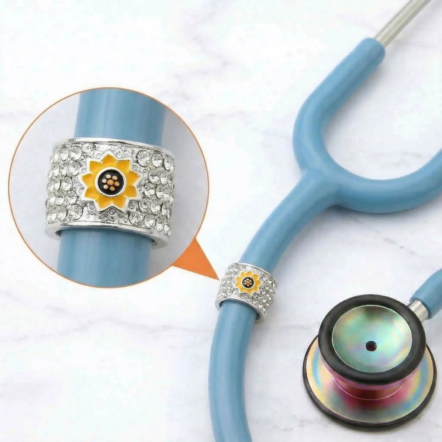 Sunflower Stethoscope Charm CharMED