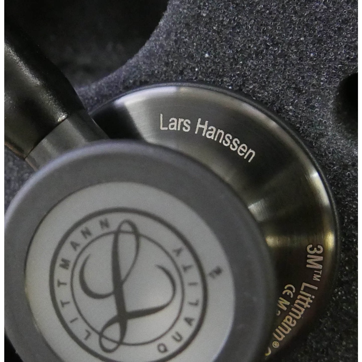 Littmann Cardiology IV Diagnostic Stethoscope: Raspberry & Smoke 6178 - Over Engraved Stethoscopes 3M Littmann   