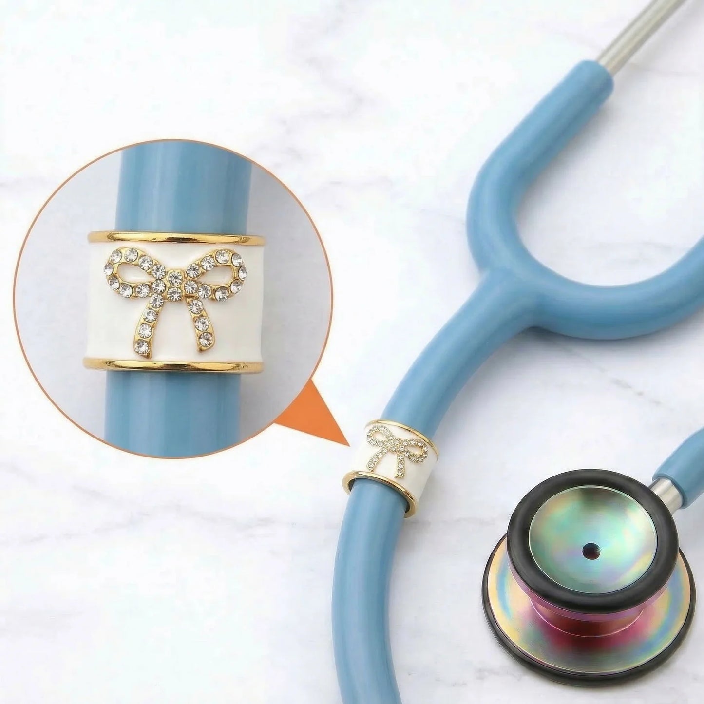 Time to Sparkle Bow Stethoscope Charm CharMED