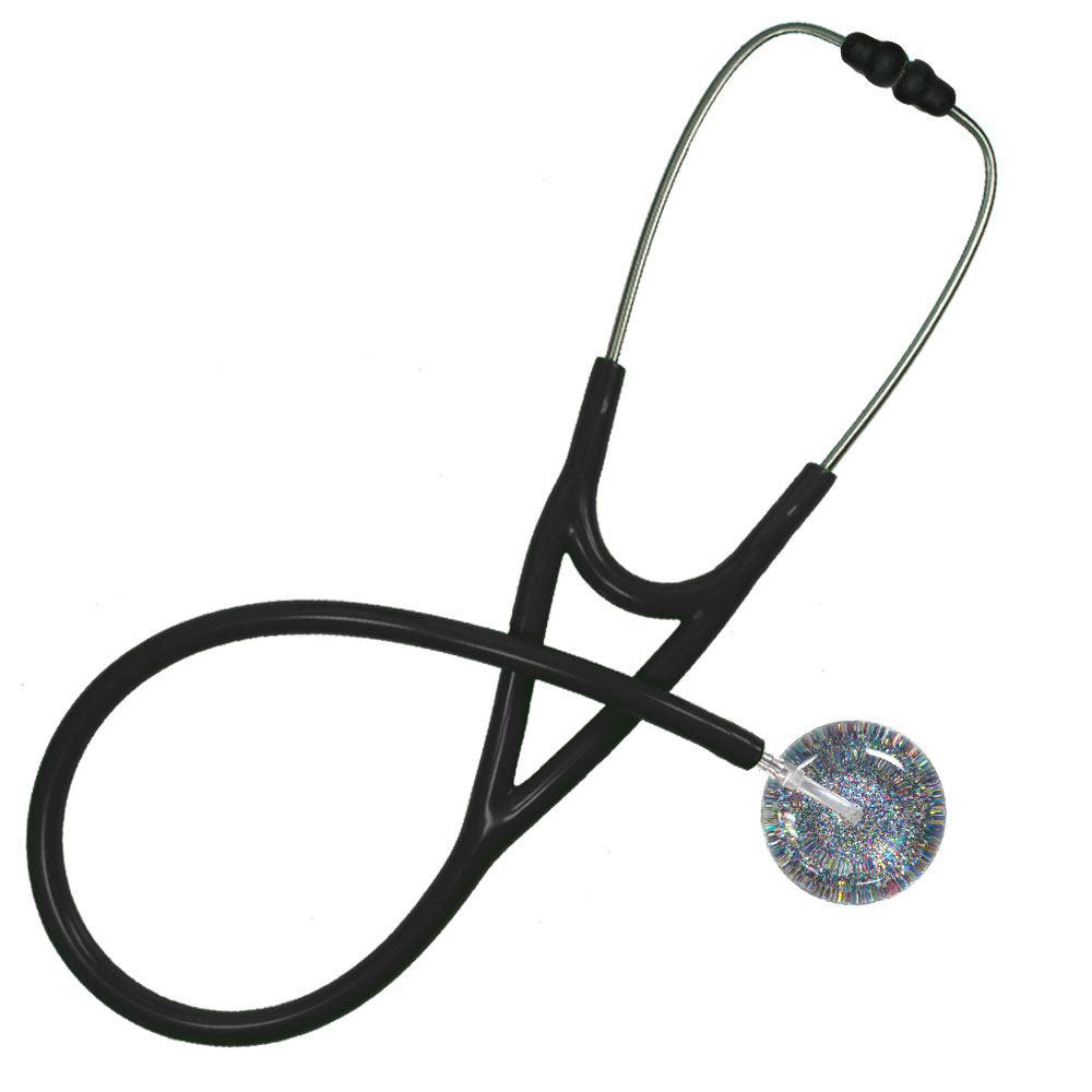 Ultrascope Adult Single Stethoscope - Multi-Glitter Stethoscopes Ultrascope Black