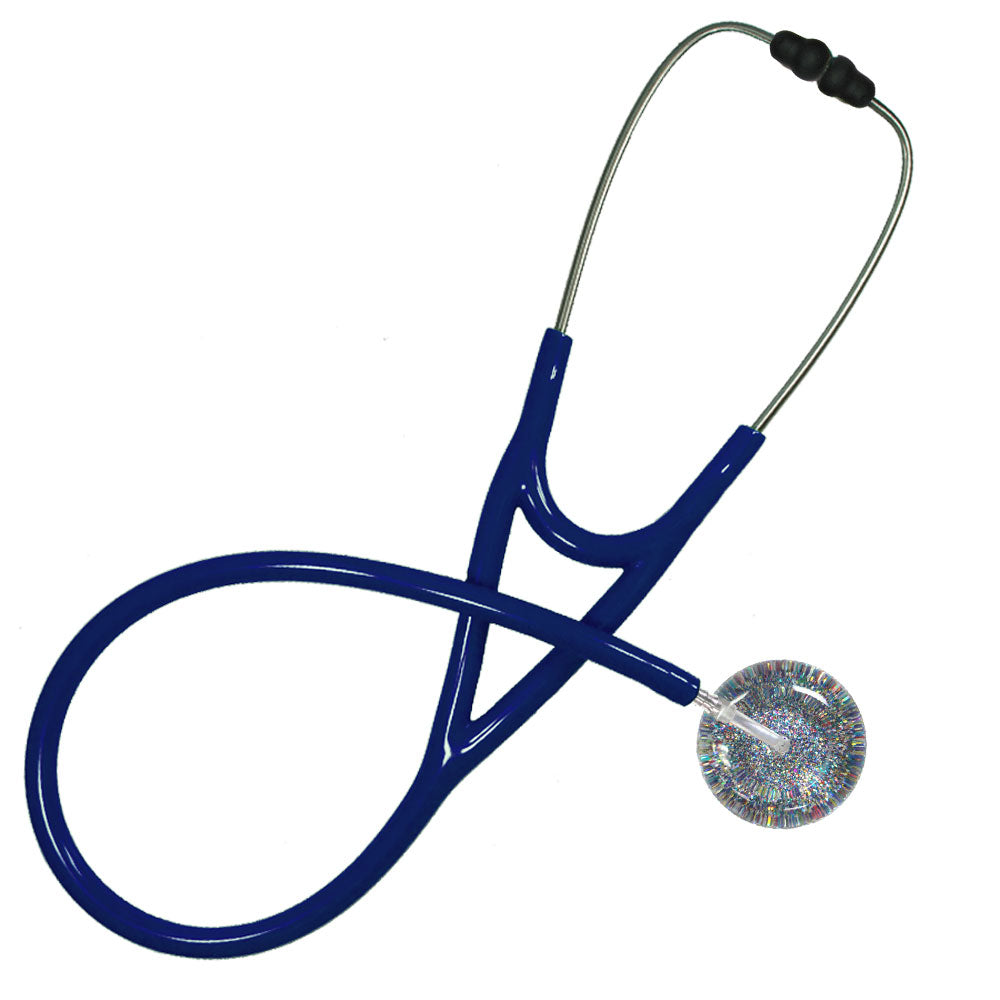 Ultrascope Adult Single Stethoscope - Multi-Glitter Stethoscopes Ultrascope Navy Blue  