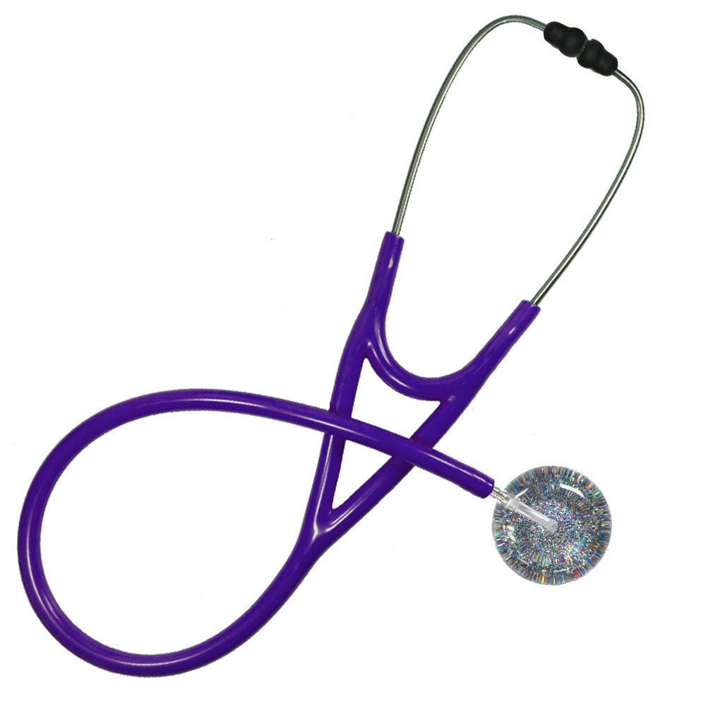Ultrascope Adult Single Stethoscope - Multi-Glitter Stethoscopes Ultrascope Purple