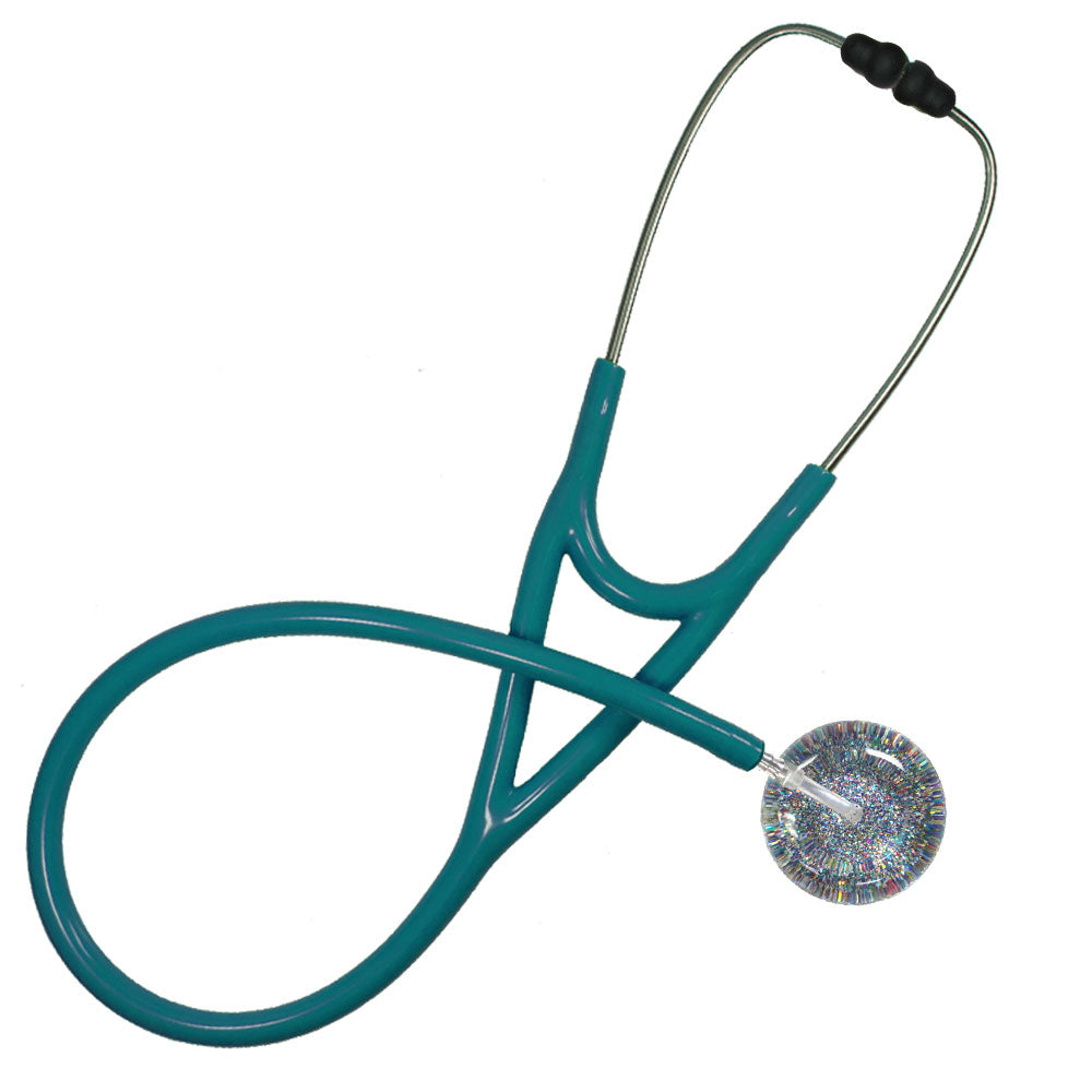 Ultrascope Adult Single Stethoscope - Multi-Glitter Stethoscopes Ultrascope Teal  