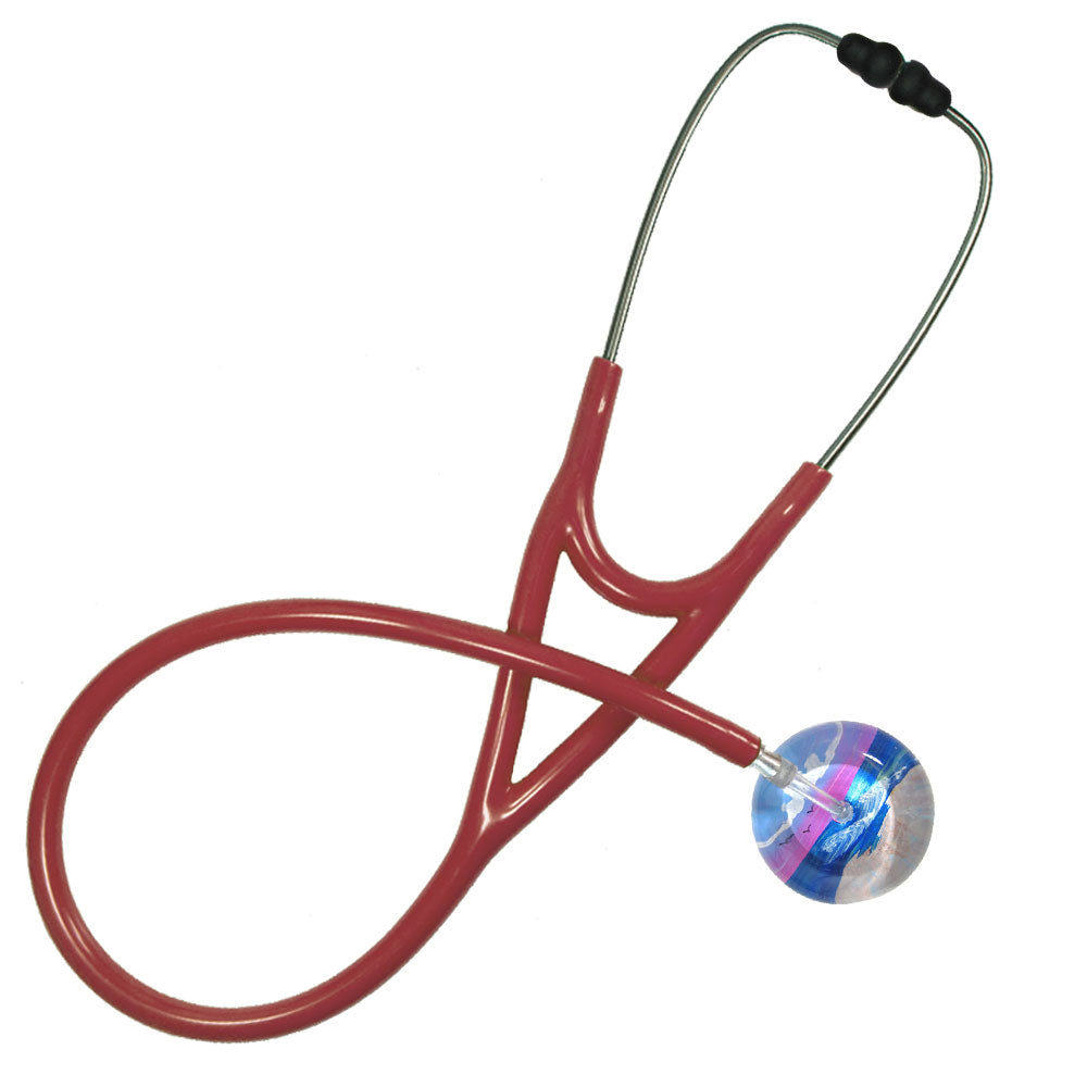 Ultrascope Adult Single Stethoscope - Beach Stethoscopes Ultrascope Burgundy  