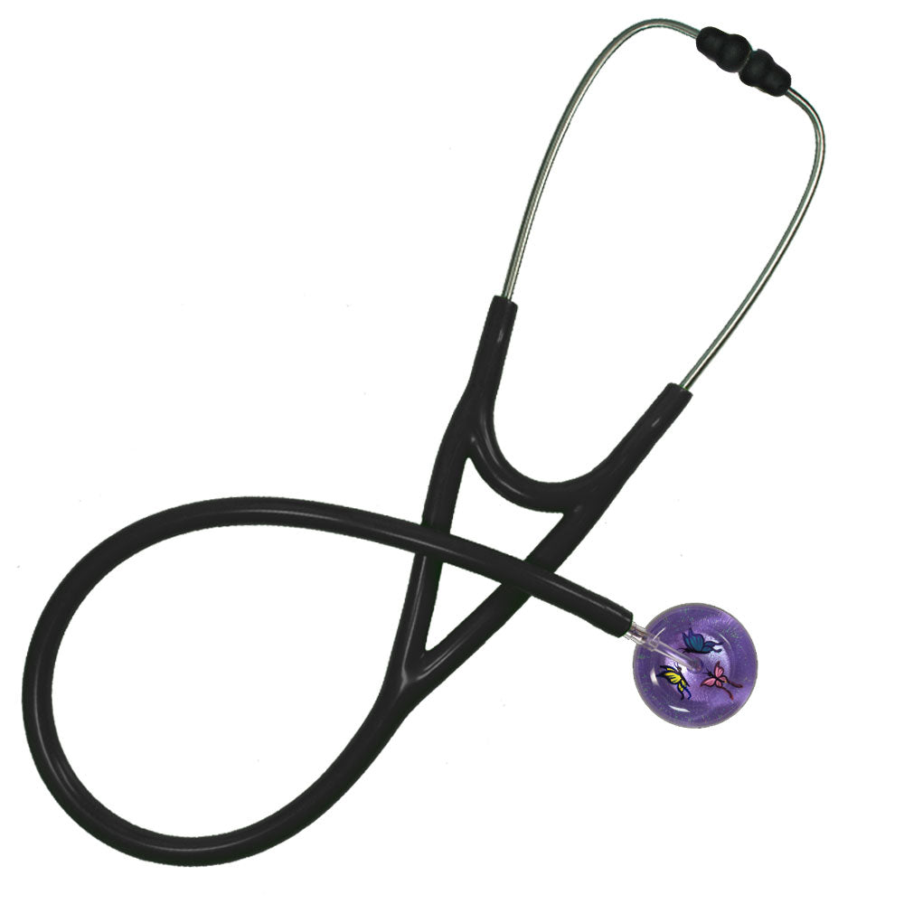 Ultrascope Adult Single Stethoscope - Butterflies Stethoscopes Ultrascope Lavender  