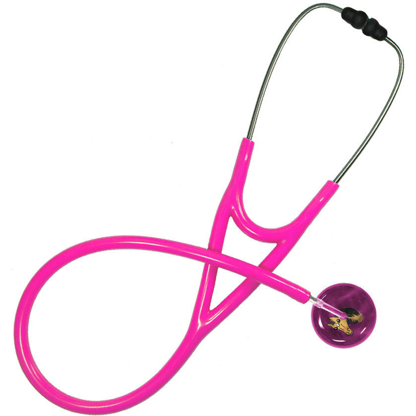 Ultrascope Adult Single Stethoscope - Horse Stethoscopes Ultrascope Hot Pink  