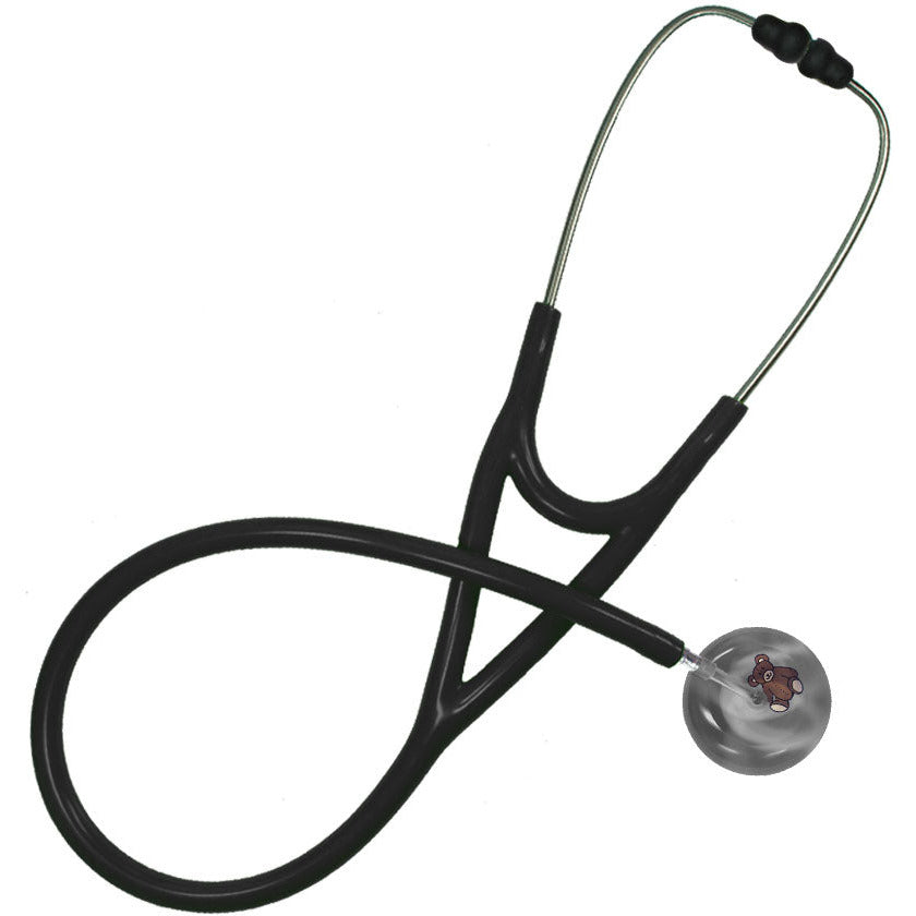 Ultrascope Adult Single Stethoscope - Teddy Bear Stethoscopes Ultrascope Black