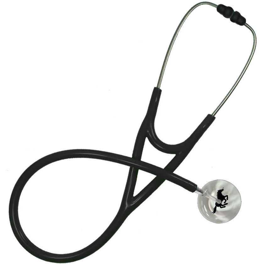 Ultrascope Adult Single Stethoscope - Galloping Horse Stethoscopes Ultrascope Black  