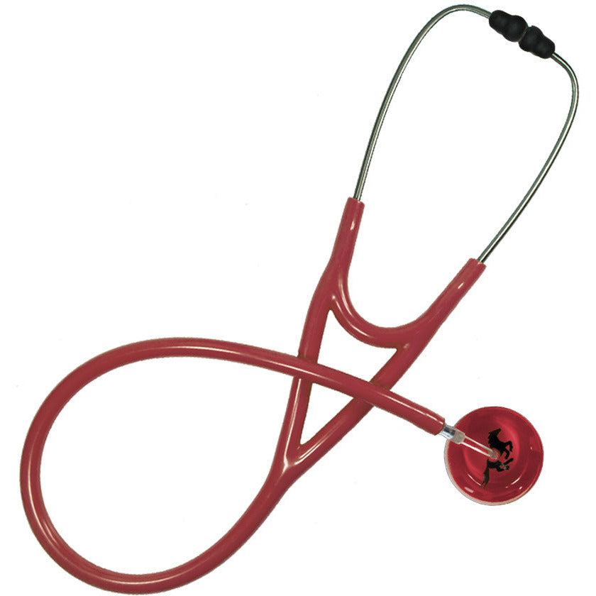 Ultrascope Adult Single Stethoscope - Galloping Horse Stethoscopes Ultrascope Burgundy