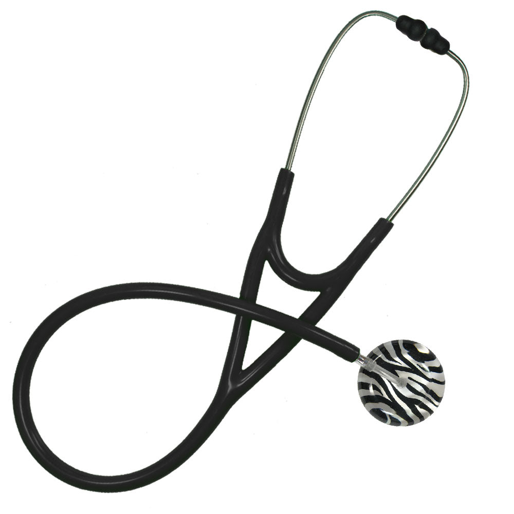 Ultrascope Pediatric Single Stethoscope - Zebra Print Stethoscopes Ultrascope Black