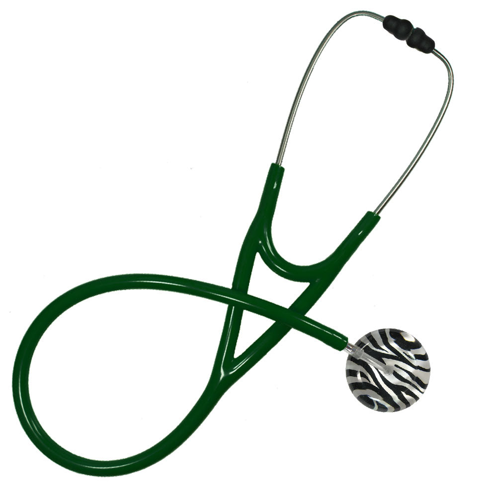 Ultrascope Adult Single Stethoscope - Zebra Print Stethoscopes Ultrascope Green  