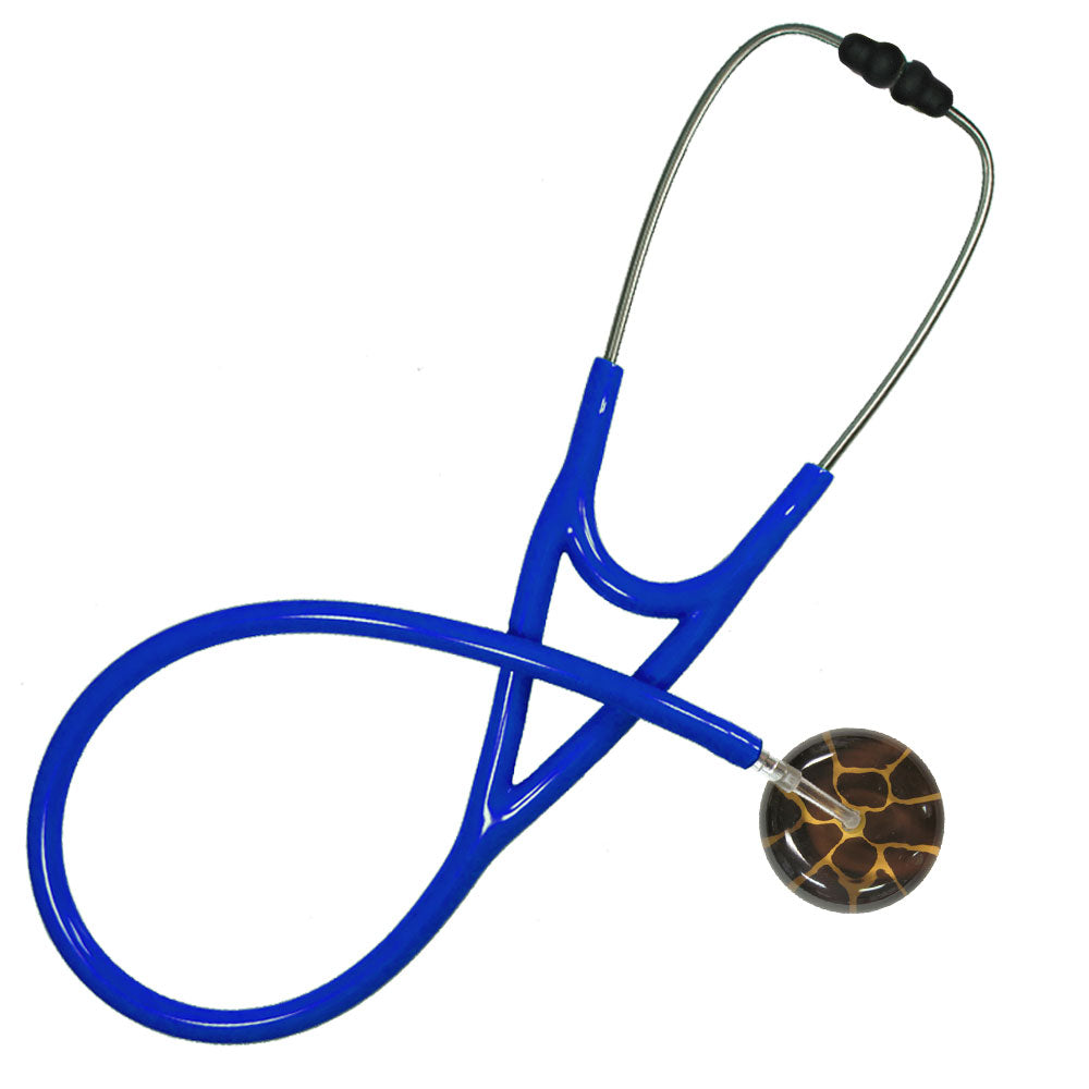 Ultrascope Pediatric Single Stethoscope - Giraffe Print Stethoscopes Ultrascope Royal  